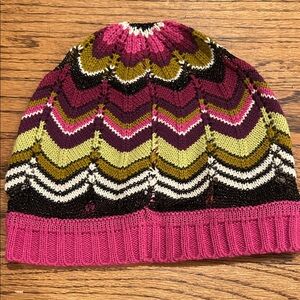 Vintage Colorful Knit Missoni Zigzag Beanie
